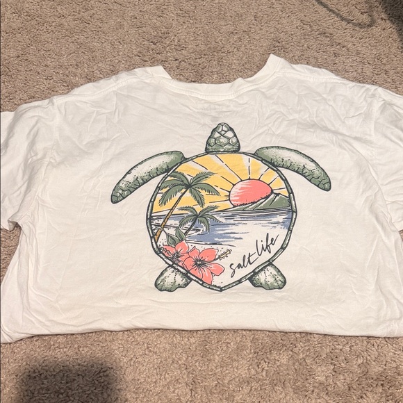 Salt Life Tops - Salt Life Tee with Sea Turtle Graphic